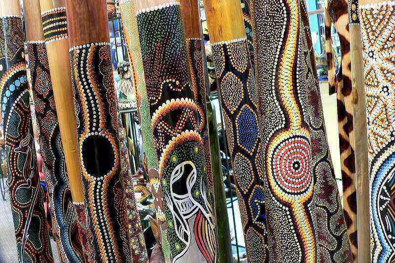 Mosaïque art aborigène pointillisme