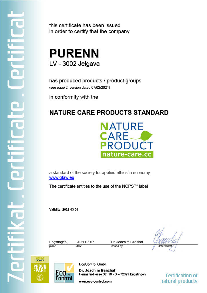 Purenn certificate