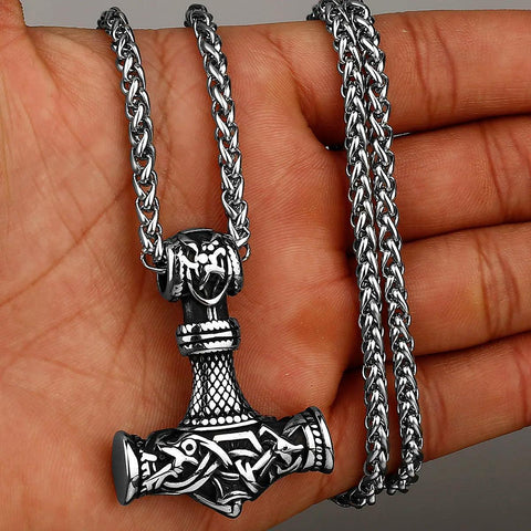 Collar Amuleto del Martillo de Thor Voyager vanguardiamasculina (1)