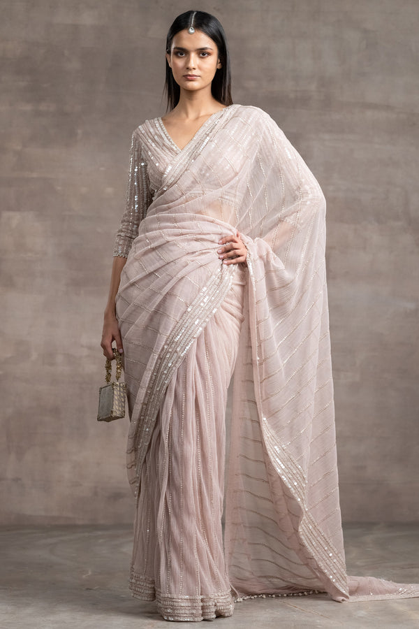 Ombre Shaded Chikankari Saree