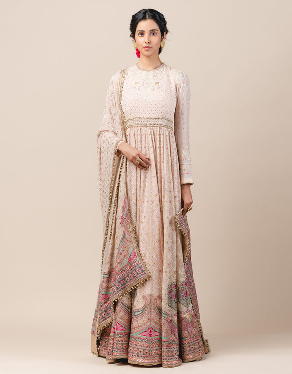 Ombre Shaded Chikankari Saree – Tarun Tahiliani Official