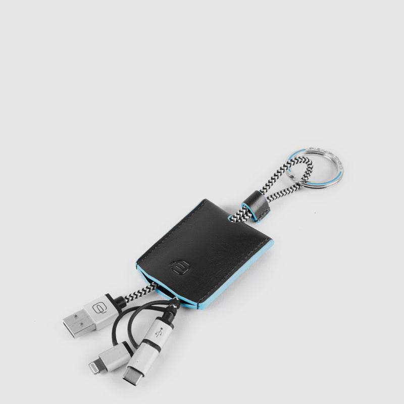 Portachiavi in pelle con chiavetta USB da 64 GB