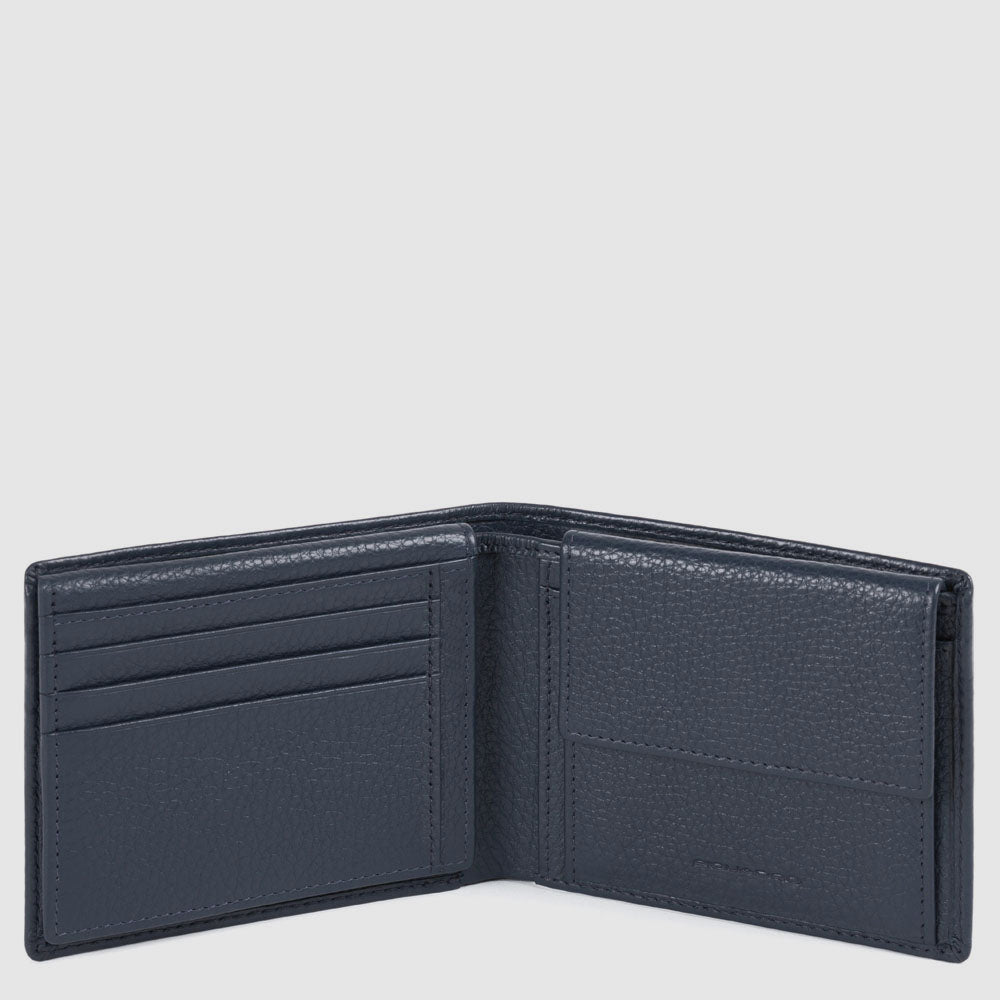 Men's wallet with flip up ID window, coin pocket