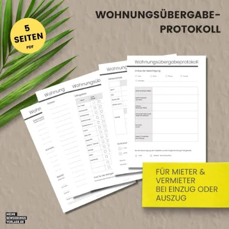 Wohnungsübergabeprotokoll zum ausfüllen