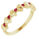 Natural Ruby and Heart Gold Ring. Part of the Vivid Magenta Colour of the Year collection from Jewels of St Leon