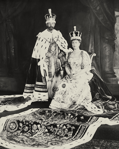 King George V and Queen Mary wearing her crown soon to be remodelled - Jewels of St Leon Jewellery Blog