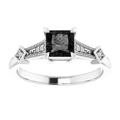 Black Diamond Engagement Ring from Jewels of St Leon Engagement Rings Australia