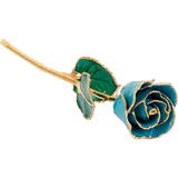 Aquamarine Rose with Gold Trim for people born in the month of March