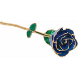 Blue Sapphire Rose with Gold Trim for those born in the month of September