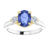 Tanzanite and Diamond Three Stone Classic Engagement Ring L3886-856 Available from Jewels of St Leon Engagement Rings Australia