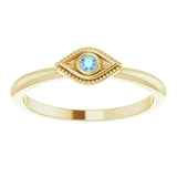 Aquamarine Evil Stackable Ring from Jewels of St Leon Online Jewellery Australia