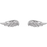 Sterling Silver Stackable Angel Wing Earrings: Sharing the Graceful Spirit