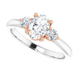 Three Stone Two Tone Engagement Ring from Jewels of St Leon's Classic Collection Engagement Rings for Australia