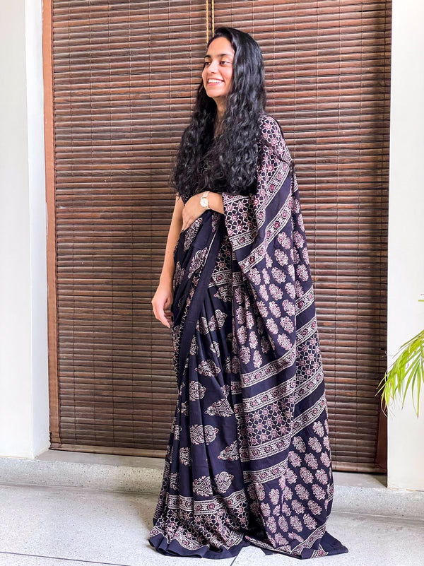 Ajrakh Print Saree - Buy Ajrakh Print Saree Online at Best Price in India |  Myntra