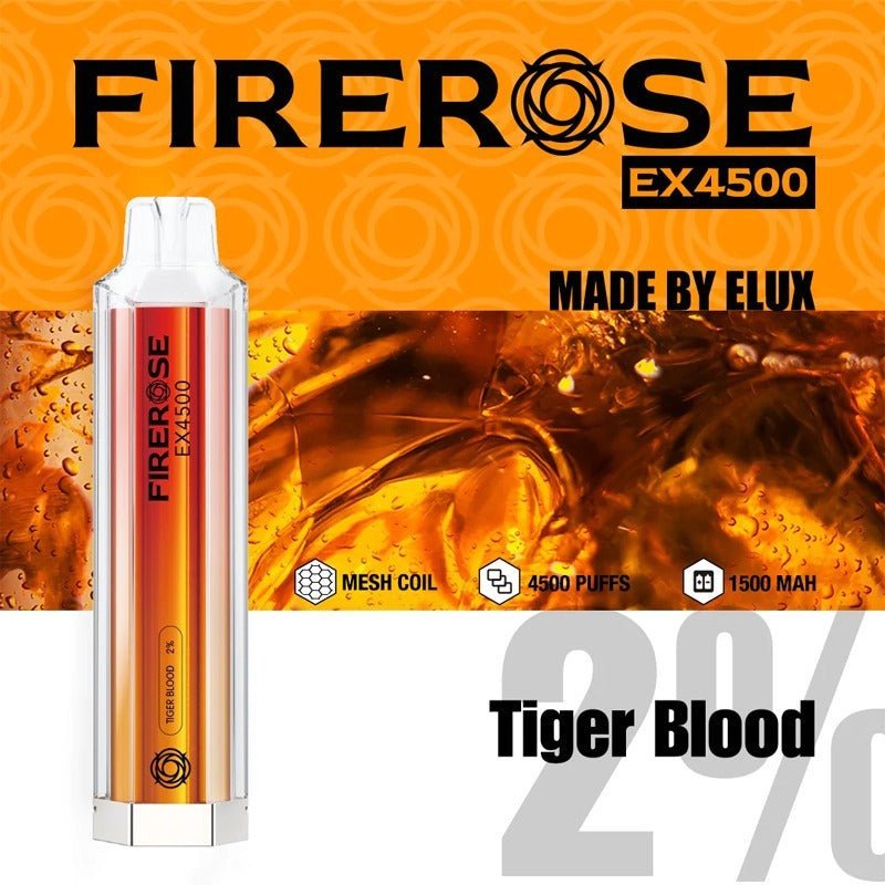 Firerose 4500 Puffs Disposable Vape Box of 10 - Best Vape Wholesale