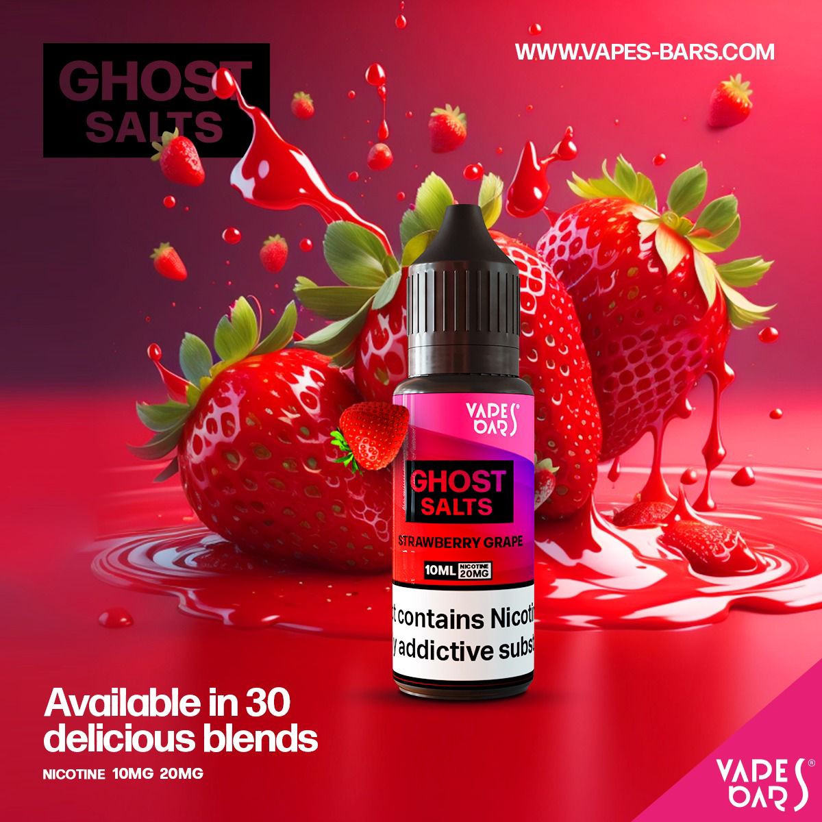 GHOST 3500 Nic Salts 10ml - Box of 10 - Best Vape Wholesale