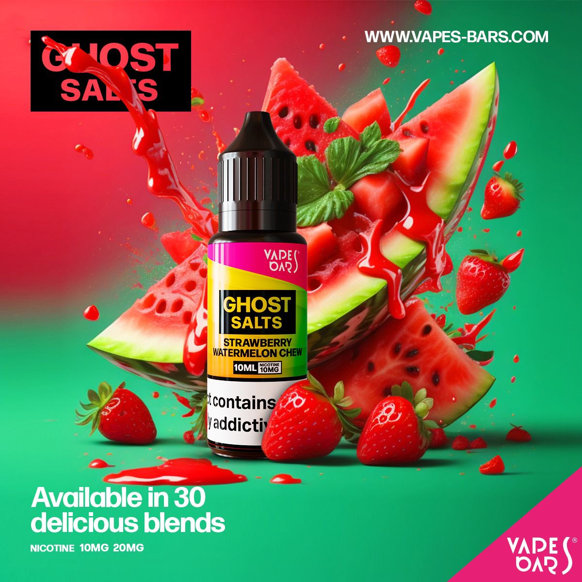 GHOST 3500 Nic Salts 10ml - Box of 10 - Best Vape Wholesale