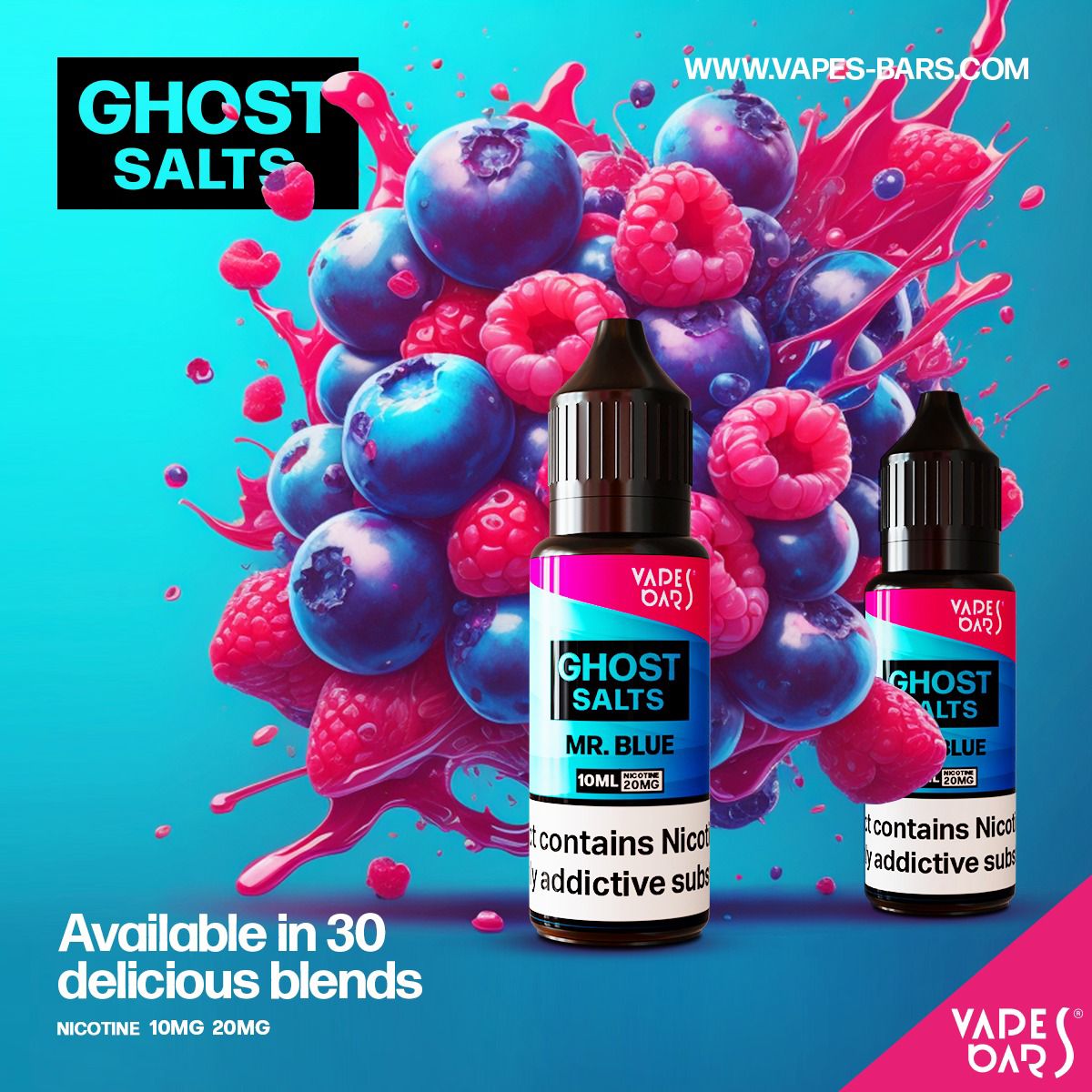 GHOST 3500 Nic Salts 10ml - Box of 10 - Best Vape Wholesale