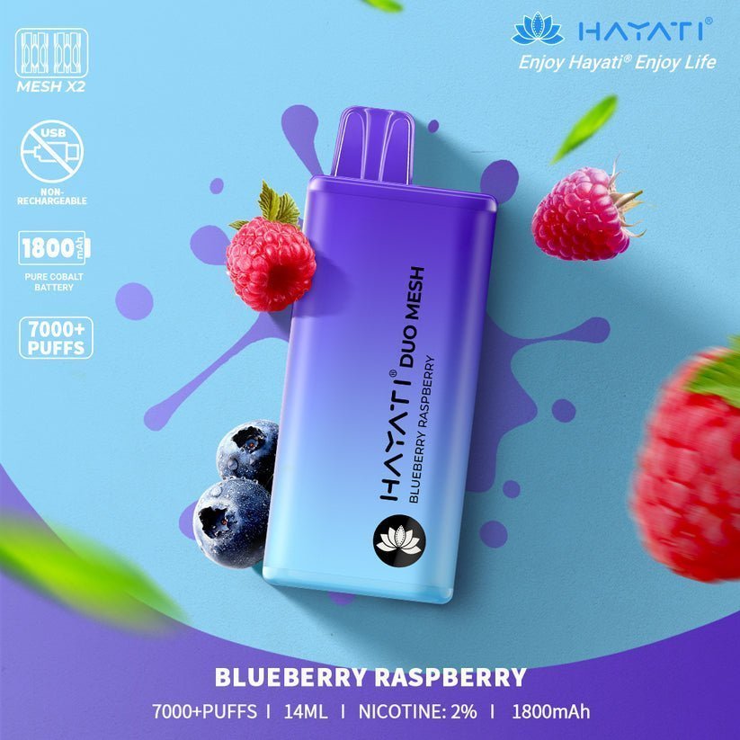 Hayati Duo Mesh 7000 Puffs Disposable Vape Box of 10 - Best Vape Wholesale