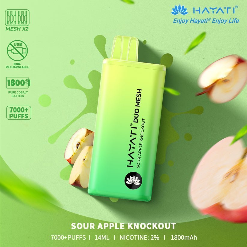Hayati Duo Mesh 7000 Puffs Disposable Vape Box of 10 - Best Vape Wholesale