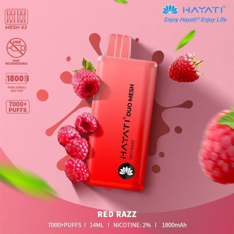 Hayati Duo Mesh 7000 Puffs Disposable Vape Box of 10 - Best Vape Wholesale