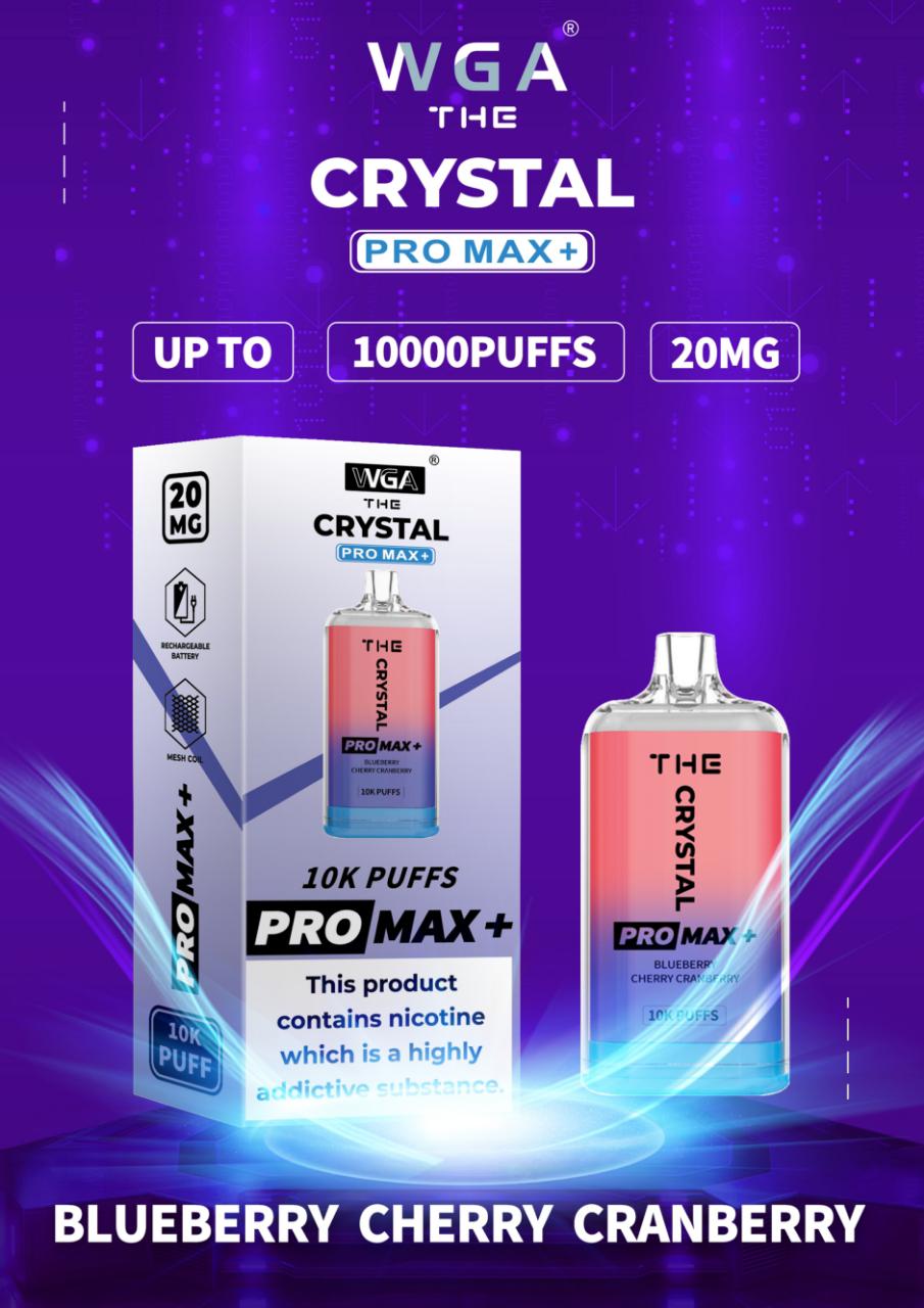 WGA The Crystal Pro Max + 10000 Puffs Disposable Vape Box of 10 - Best Vape Wholesale