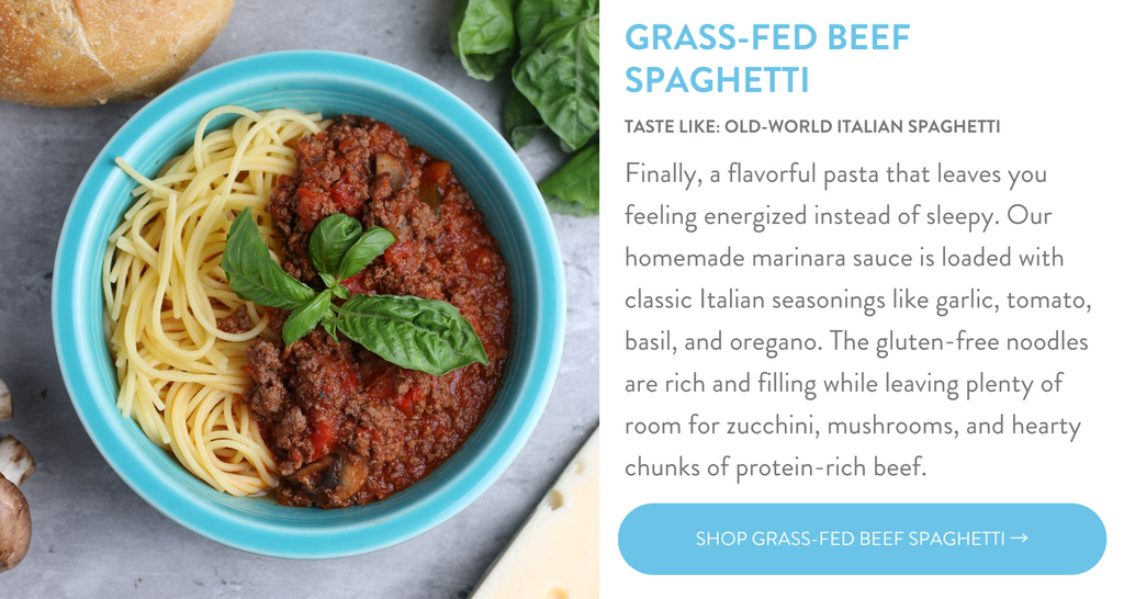 Grass-Fed Beef Spaghetti | Heather's Choice