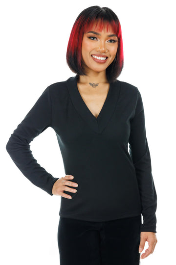 Maliha Twist-Back Crop Top in Jet Black – Threads 4 Thought