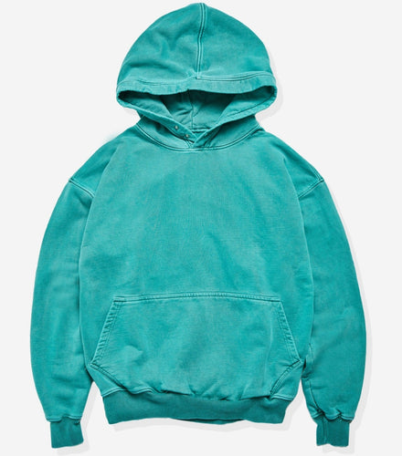 WASHED BLANK HOODIE GREEN