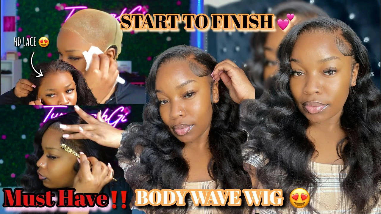 Wesface Loose Body 13x6 HD Lace Front Wig Natural Black Human Hair Wig