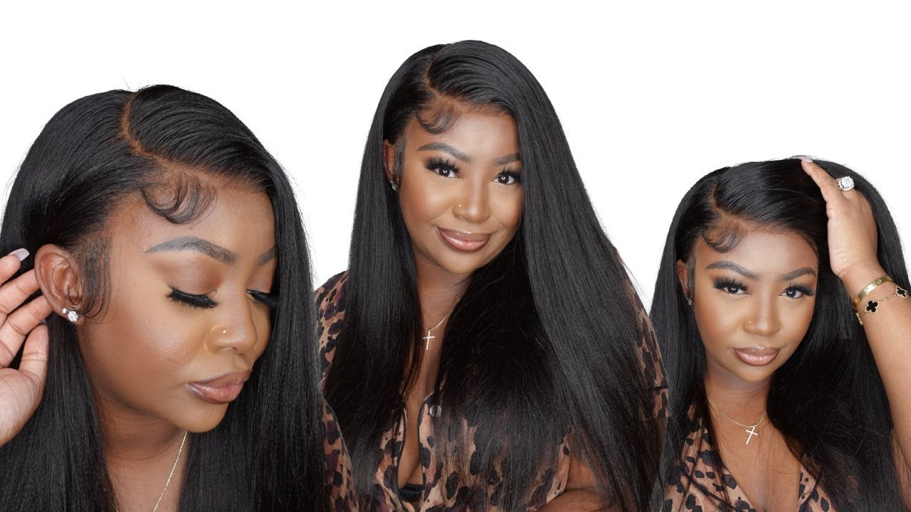 Wesface Straight 13x4 Transparent Lace Front Virgin Human Hair Wigs