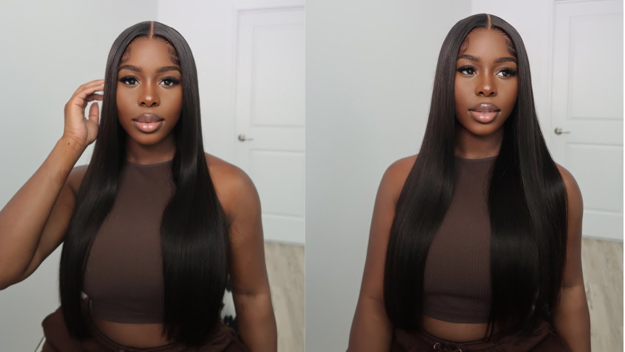 Real Human Hair Lace Front Wig Straight 13x4 Glueless Undetectable Lace Frontal Wig
