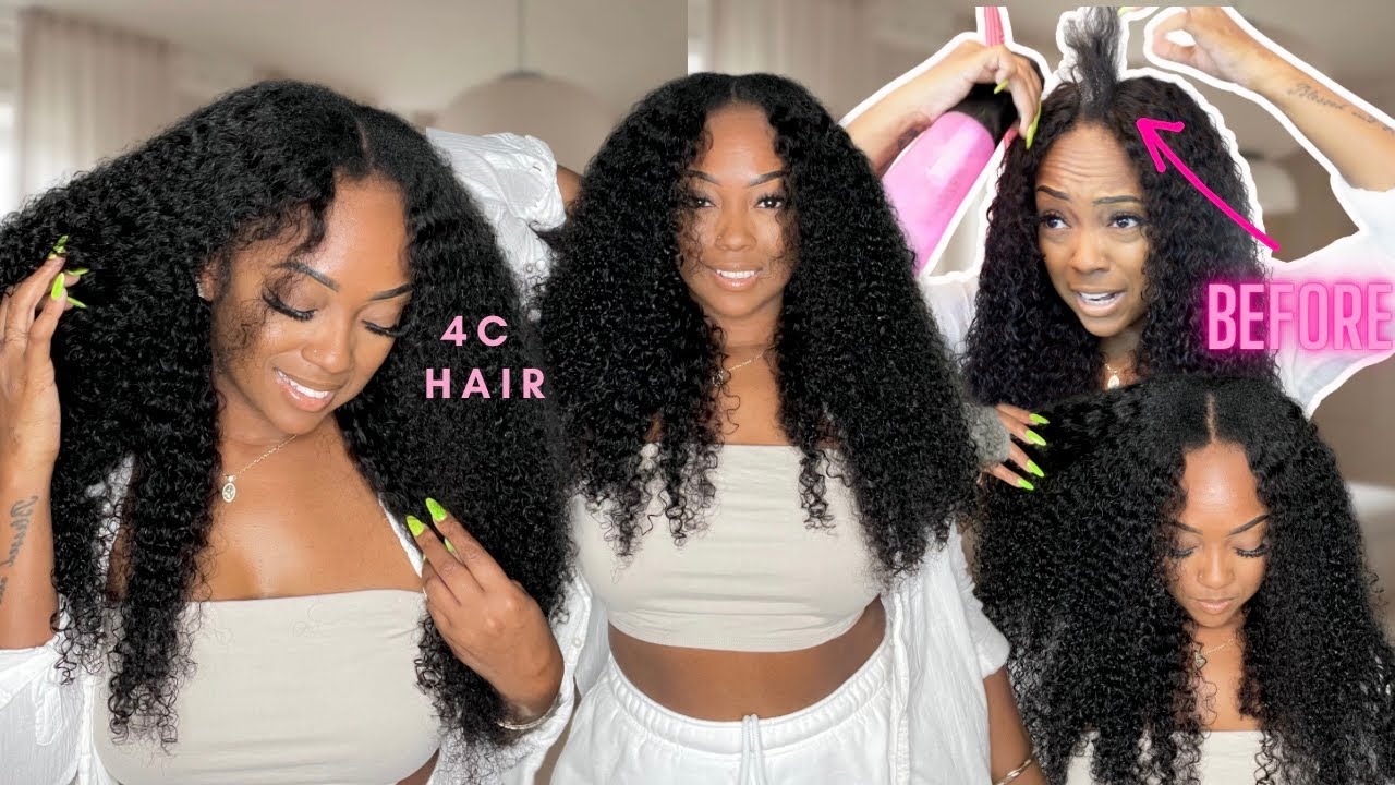 Flash Sale 4C Curly Lace Wig 4x4 & 13x4 & 13x6 Lace Frontal Curly Human Hair Wig Wesface Wigs