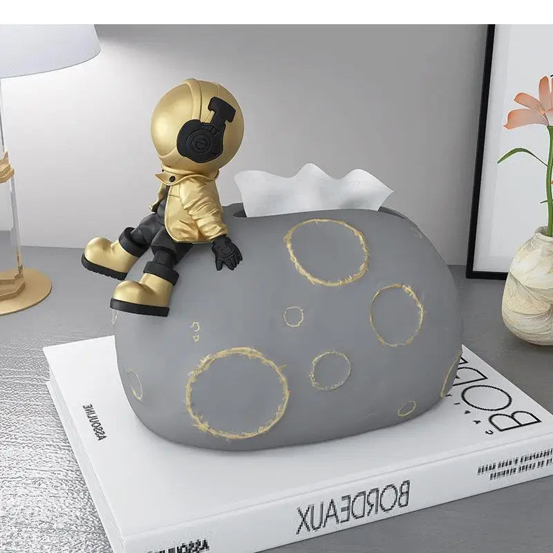 Astronaut Moon Tissue Box