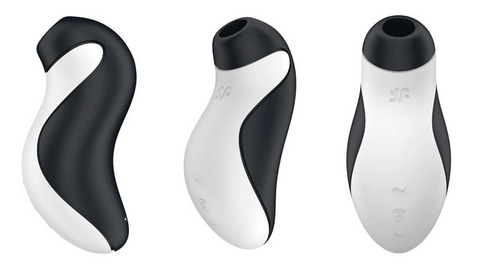 SATISFYER ORCA AIR PULSE VIBRATOR - BLACK/WHITE