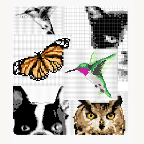 pixel macrame animals