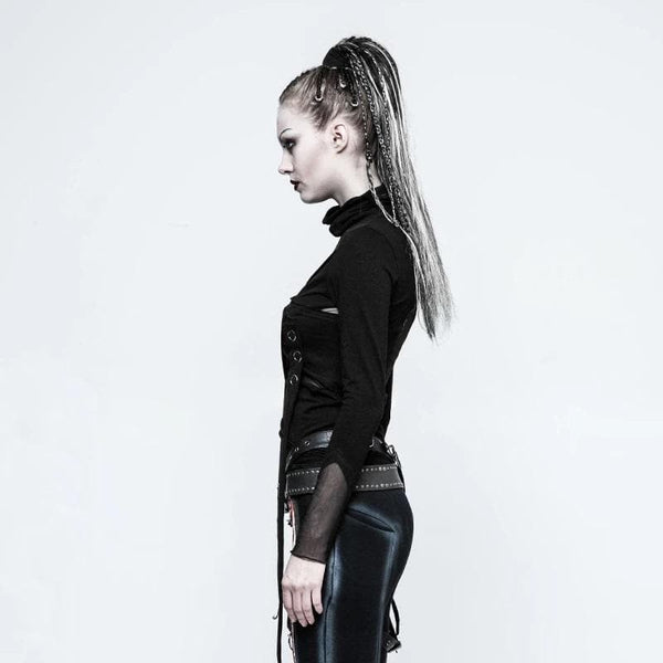 Rebel Punk Knit Mesh Shirt