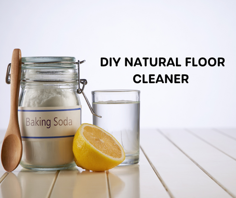 DIY Floor Cleaner using lemon, baking soda, water