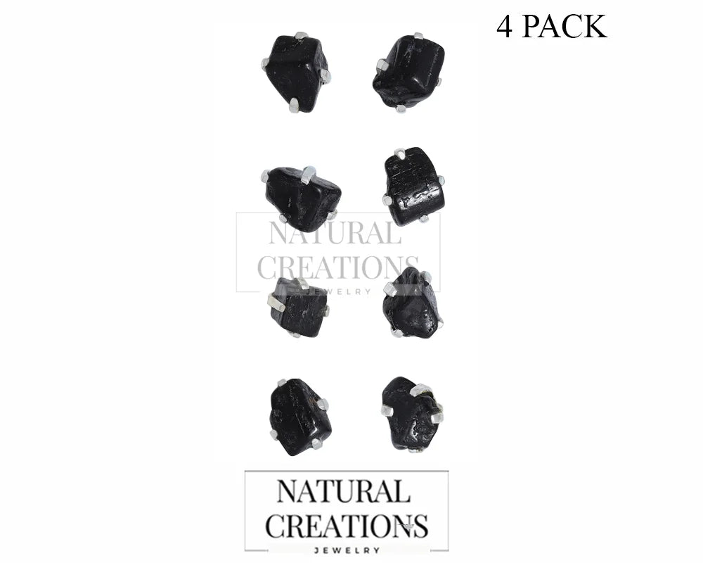 Natural Black Tourmaline Earrings for Women