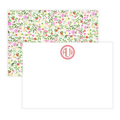 Custom Premium Stationery Flat Note Cards 5 12 x 4 14 Myriad Border White  Box Of 25 Cards - Office Depot
