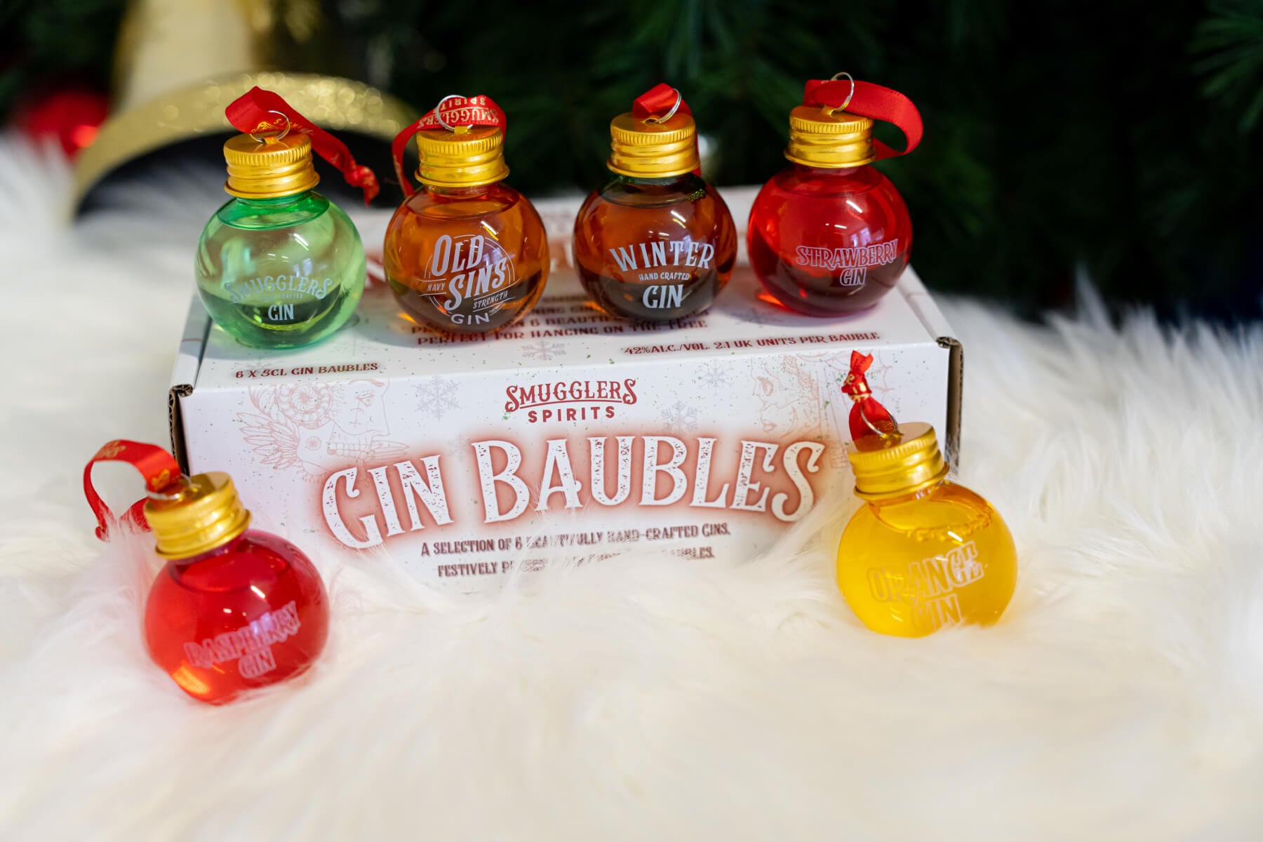 Gin baubles and box