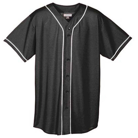 Augusta Sportswear Wicking Mesh Braided Trim Baseball Jersey