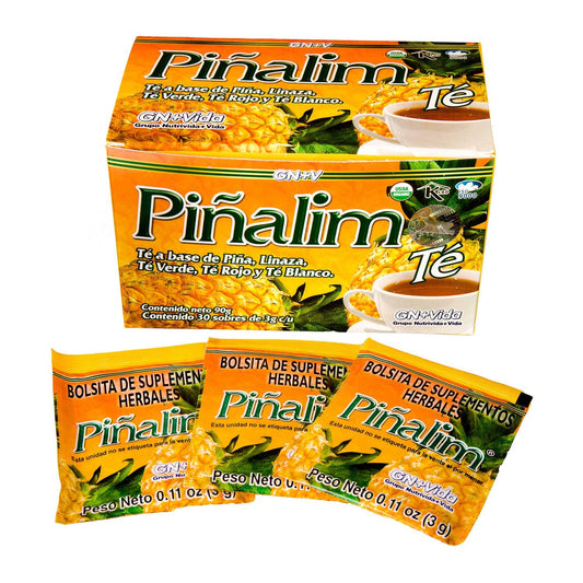 Pinalim Tea and Chupa Panza Gel con Bamitol Pineapple (30 Tea Bags/0.10 oz  Each) Plus 1 Chupa Panza Gel B-EXPERTS 