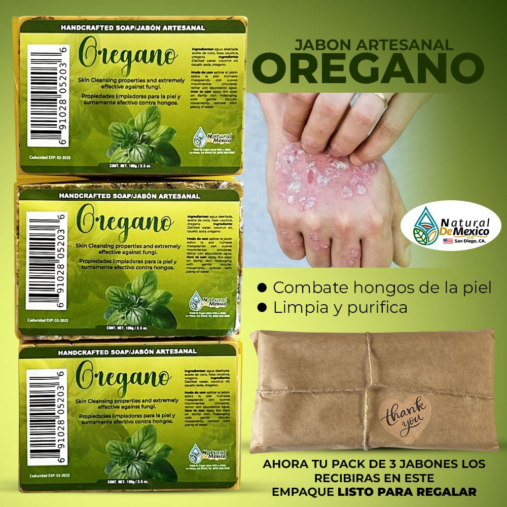 Jabon De Oregano Soap Bar Pack De 3 Antibacterial And Powerful Antisep