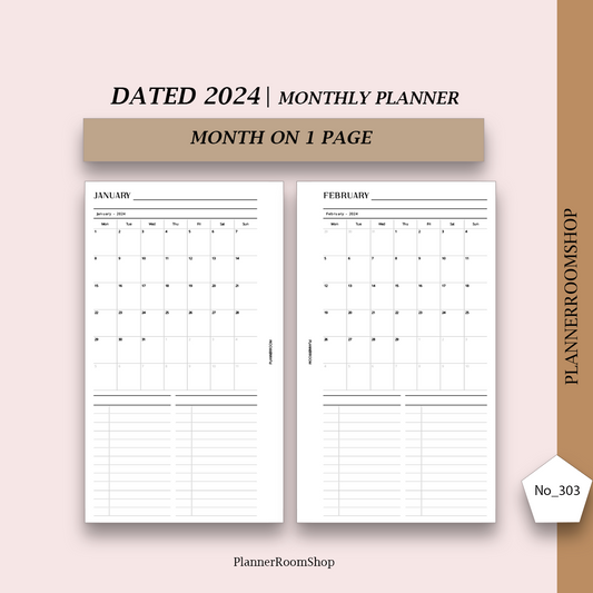 2024 Daily Planner Kit to Print With an Annual and Monthly 