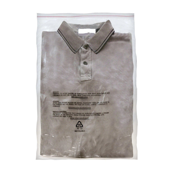 12 x 18 Resealable Poly Bag with 1/4 Vent Hole & 1-1/2 Lip and  Suffocation Warning Message - GBE Packaging Supplies - Wholesale Packaging,  Boxes, Mailers, Bubble, Poly Bags - Product Packaging Supplies