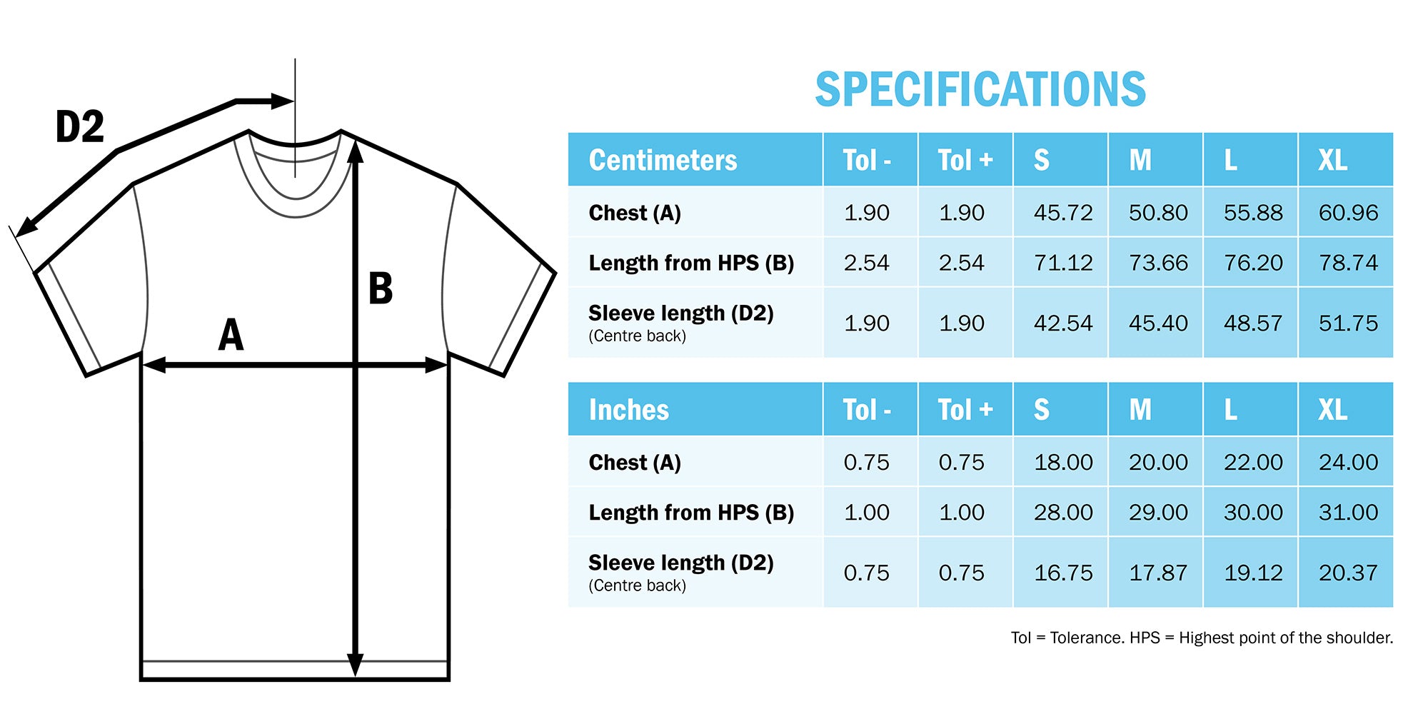 T-Shirt Size Chart – Babycham