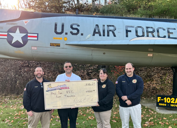 Hyde Park Volunteer Fire Company received a $4,000.00 donation from Pennsylvania Skill Charitable Giving to offset the cost of rescue rope with appropriate equipment.