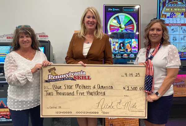 Central PA 12 Blue Star Mothers of America, of Williamsport, received a $2,500 donation from Pennsylvania Skill Charitable Giving in support of their programming.