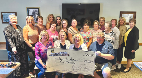 Girls Night Out of Altoona received a $2,500 donation from Pennsylvania Skill Charitable Giving which was matched by Colleen DeLeo, of DeLeo Games, which brought their total grant to $5,000.